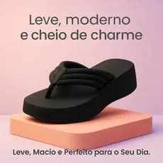 Chinelo Plataforma Feminino Fresco e Elegante