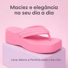 Chinelo Plataforma Feminino com Tiras Puffy Resistente e Antiderrapante