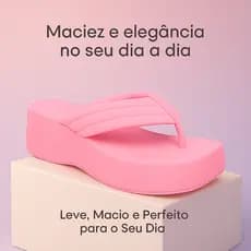 Chinelo Plataforma Feminino Casual, Leve e Confortável, Perfeito para o Verão