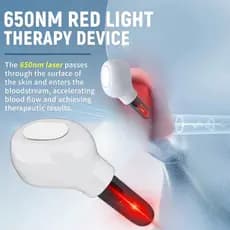 Dispositivo Portátil De Terapia A Laser Para Ouvido , Irradiação De Luz Vermelha De 650nm E Canal Nasal , Medidor De Fis