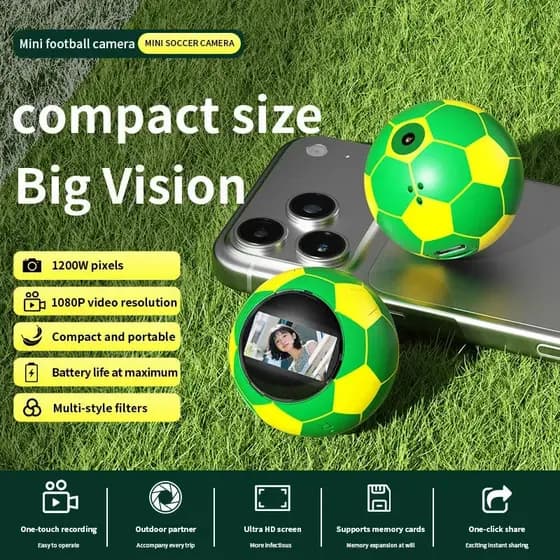 2026 Câmera Em Forma De Futebol Presente Acessório CCD Estudante Campus Digital De Alta Definição 1080p Gravação De Víde