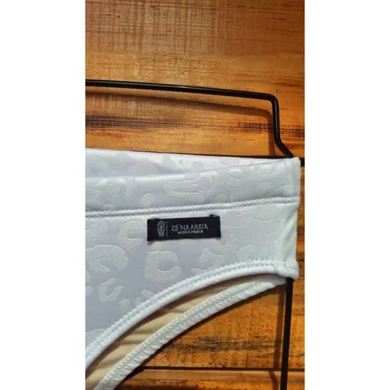 Sunga Cavada Masculina Texturizada Alto Relevo Onça – Estilo Sofisticado e Minimalista - Branca, Preta e Amarelo Páprica