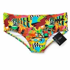 Sunga Modelo Tradicional Masculina Rio Vibes - Estampa Colorida (Praia/Piscina) | Poliamida Premium