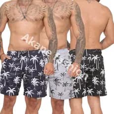 KIT 3 Bermuda Tactel Elastano  Coqueiro Masculina Short Casual Atlético Moda verão férias.