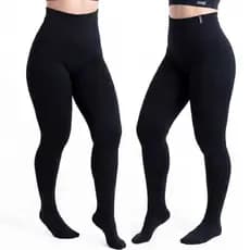 kit 2 Meia Calça Fio 80 Feminina Plus Size Com Pé Grossa Frio Intenso