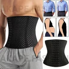 Cinta Abdominal Masculina Apoio Lombar com Malha Respirável Ganchos e 4 hastes de Aço ENVIO EM 12h