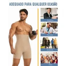 Cinta Modeladora Masculina Short Reduz 2 Medidas | Alta Compressão | Não Enrola | Envio Rápido