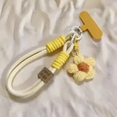 Bonito 3D Trançado Flor Telefone Cinta Moda Anti-Perdido Chaveiro Cordão Para Todos Os Telefones Celulares