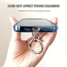 360 Rotação Telefone Cordão Clipe De Metal Aço Inoxidável Tether Tab Junta Universal Anti-Perdido Cinta Titular Adaptado