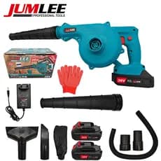 Soprador e Aspirador Elétrico 36V com 2 Baterias Portátil Limpeza de Carros, Jardim e Oficina