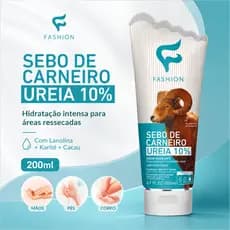 Creme Sebo de Carneiro 10% Ureia 200ml Hidratação Intensa Fashion