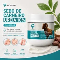 Creme Sebo de Carneiro 10% Ureia 430ml Hidratação Intensa Fashion