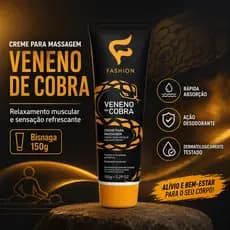 Creme Massageador Veneno de Cobra 150g Refrescante Fashion
