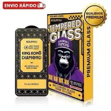 Película de Vidro Temperado 3D Premium King Kong Diamond para iPhone 15/16/17