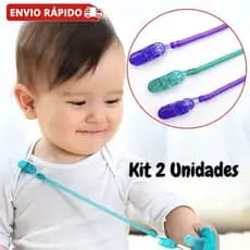 Prendedor Chupeta Modelo Mola Bico Bebê Compatível com Nuk Avent Lillo Mam Etc BPA Free