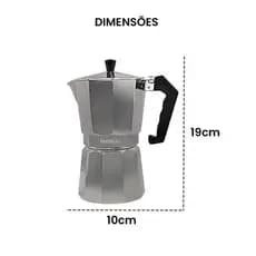 Cafeteira Italiana Moka Premium Alumínio Xicaras Cafe Express Tradicional Gourmet Elegante Prático