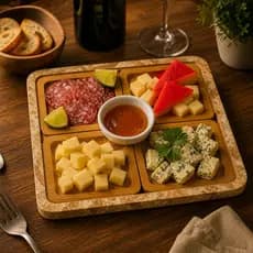 Conjunto Petisqueiras Quadradas Madeira Rustica 4 Pecas Servir Aperitivo Molho Churrasco Copa 2026
