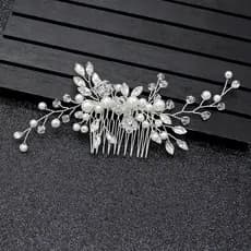 Tiaras Acessório de Cabelo para Noiva Daminhas Debutantes Luxo com Cristais Brilhantes e Pérolas