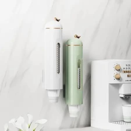 Suporte Adesivo Para Copos Descartáveis Dispenser Plástico