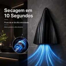 Em Stock! Secador de Mãos Automático Com Sensor 110 ou 220V Para Lavabo