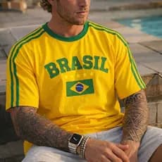Camisa Oversize Brasil Masculina Camiseta Streetwear Unissex