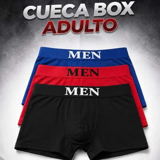 Cueca Box Microfibra Sem Costura Adulto Sortidas