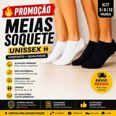 Meia Masculina Soquete Confortáveis Para o Dia a Dia Homem