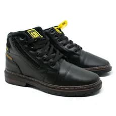 Bota Masculina Cat Zíper Cano Medio Botina