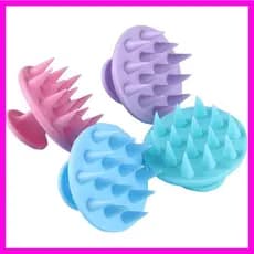 Escova Massageadora de Banho Silicone Couro Cabeludo