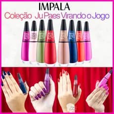 Kit 8 Esmaltes Impala Coleção Jupaes Virando o Jogo Esmalte Atacado