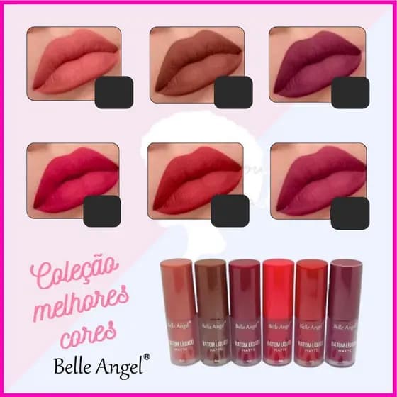 Batom Líquido Matte Belle Angel 4ml - Coleção Melhores Cores