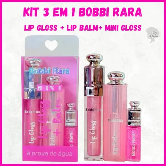 Kit Com Balm, Gloss e Mini Gloss- Bobbi Rara