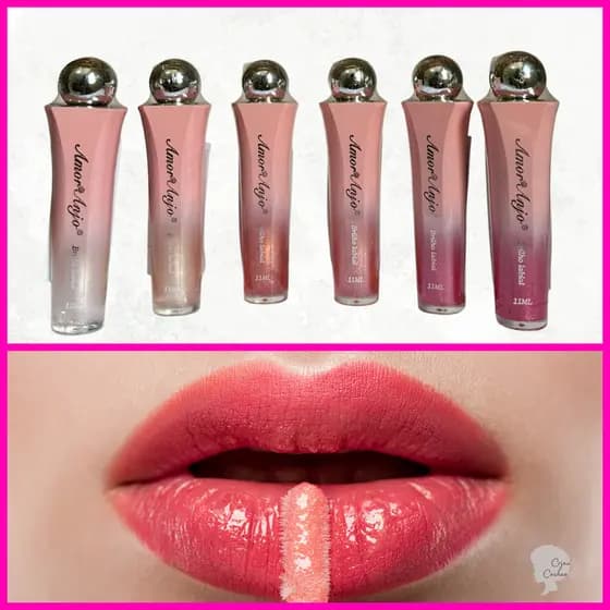 Lip Gloss Glitter Amor e Anjo Hidratante Lábios Macios e Iluminados + Brinde Exclusivo!