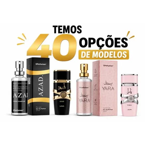 Perfumes Femininos Masculinos e Arábes, a sua escolha Parfum de 15ml os mais vendidos 2026 GPERFUMES