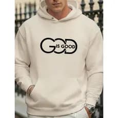 Moletom Canguru Unissex Masculino God is Good  Estiloso Premium Inverno Confortável Elegante