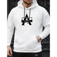 Moletom Canguru Unissex Masculino Letra A Estiloso Premium Inverno Confortável Elegante