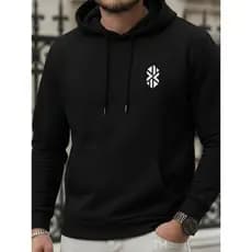 Moletom Canguru Unissex Masculino Geometria Pequeno Estiloso Premium Inverno Confortável Elegante