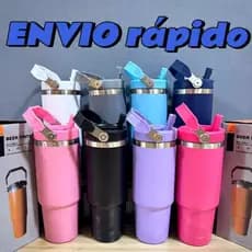 Copo Térmico Inox 900ml/600ml Tampa na Cor do Copo ,com Canudo ,Térmica Inoxidável natal portátil