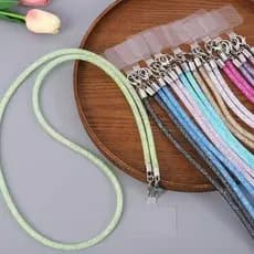 Cordão Anti Roubo Strass Brilhante para Celular, Alça Pescoço, Acessórios Chaveiro