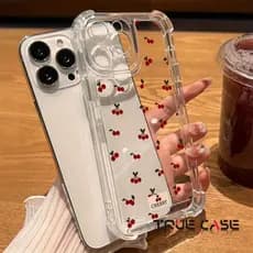 Capinha Capa de transparente Cerejinha Para iPhone 11 14 15 16 12 17 13 pro max 7/8 plus produto em alta