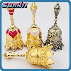 Sino De Mão SEMIN , Igreja Rosa Com Som De Metal Bronze Casamento Retrô