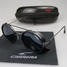 Óculos de sol redondos retro vintage masculino proteção uv400 sunglasses