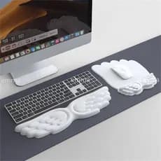Criativo Asas De Anjo Computador Digitação Teclado Antiderrapante Descanso De Pulso Escritório Espuma De Memória Macia M