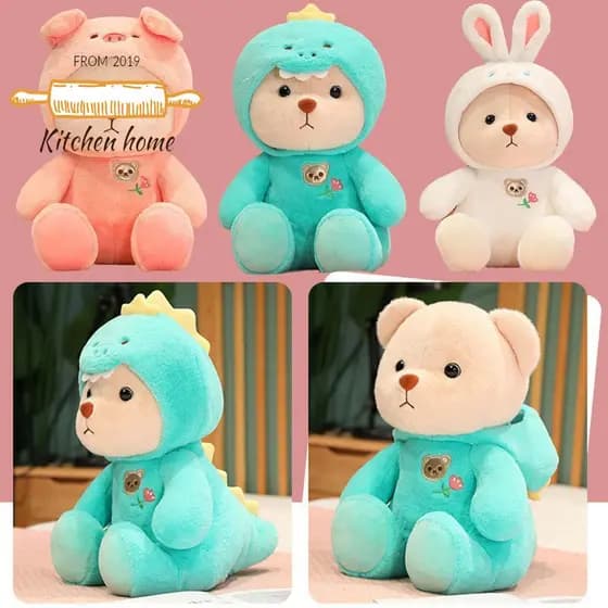 Urso de Pelúcia Lina de Desenho Animado Brinquedo Macio e Abraçável E3W0 07RJ