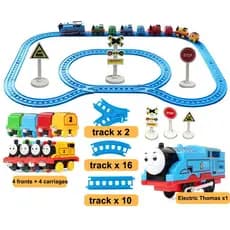 40 Pcs Thomas E Amigos Conjunto De Trem Com Carros De Metal Faixas Definir Liga Trem Magnético Brinquedos Crianças