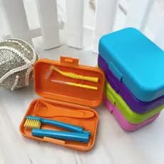 Kit De Viagem Portátil Dental Limpeza Profunda Higiene Oral Escova Interdental 4 Unidades/Conjunto