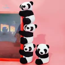Decoração Kawaii Panda Plush Doll Toy Boneca De Pelúcia Clip Cortina De Abraço Novo