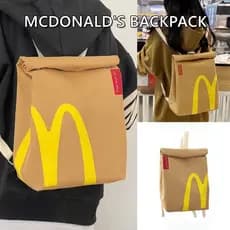 Mcdonald's Bag Mochila De Papel Feminina Escolar De Grande Capacidade Casual Para Estudantes Universitários Mensageiros