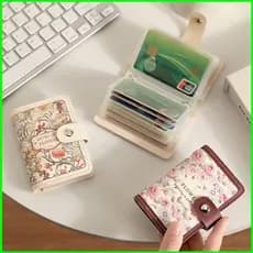 GC2 Bolsa De Cartão Fashion Para Mulheres , Nova Armazenamento anti-Desmagnetização Com Vários Slots De Grande