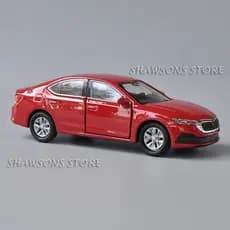 Welly Escala 1 : 36 Diecast Modelo Carro Brinquedo Skoda Octavia Puxar Para Trás Réplica Em Miniatura